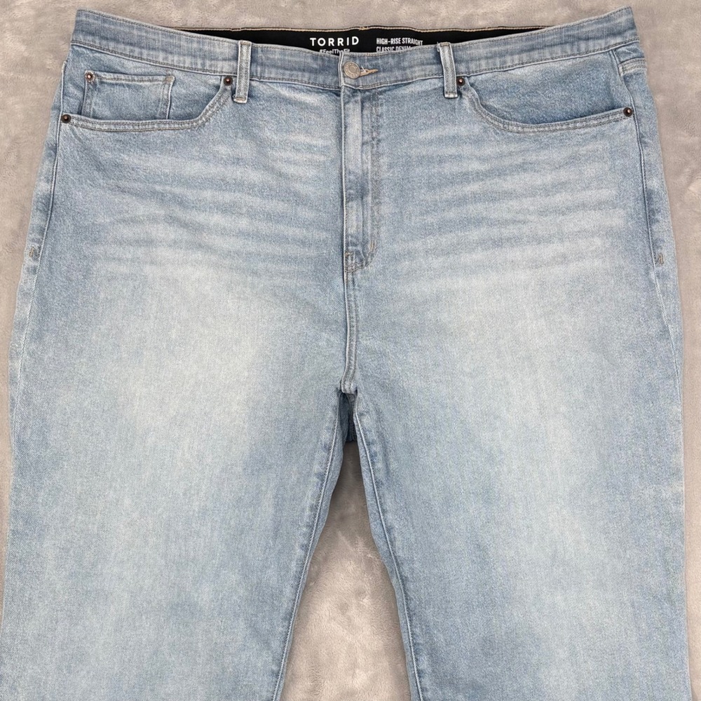 Torrid Jeans Womens 24S (45x27.5) Light Blue High-Rise Straight Classic Denim